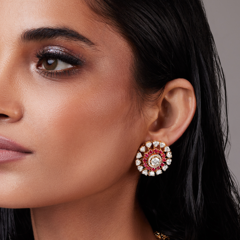 Royal Ruby Heritage Stud Earrings