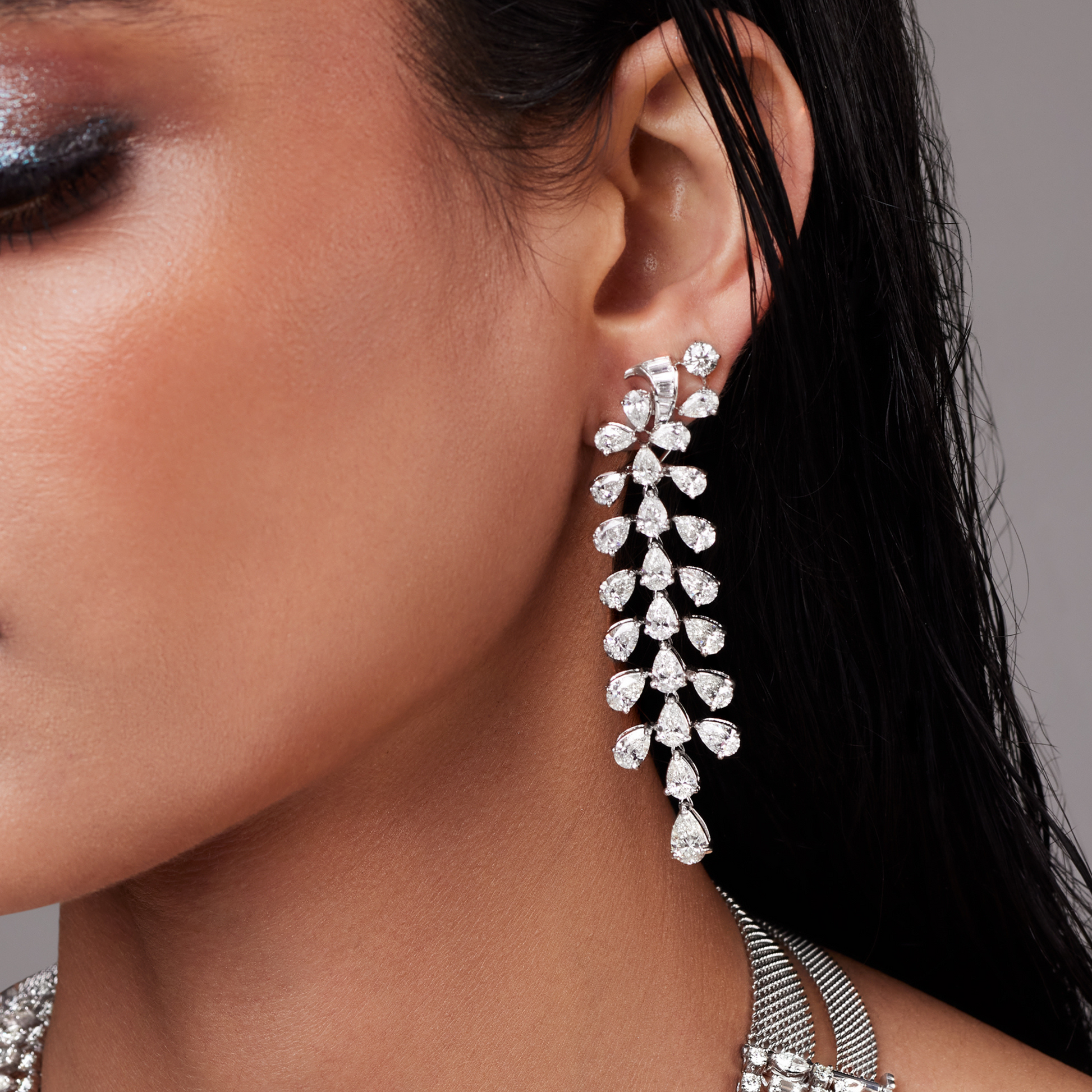 Ethereal Garden Diamond Set – Necklace & Earrings