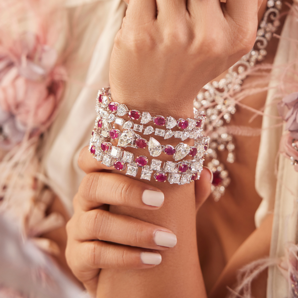 Royal Bloom Ruby & Diamond Set – Necklace, Earrings & Ring