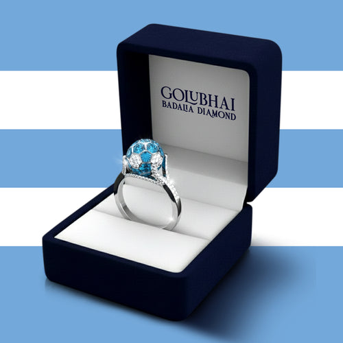 Azure Galaxy Diamond Ring